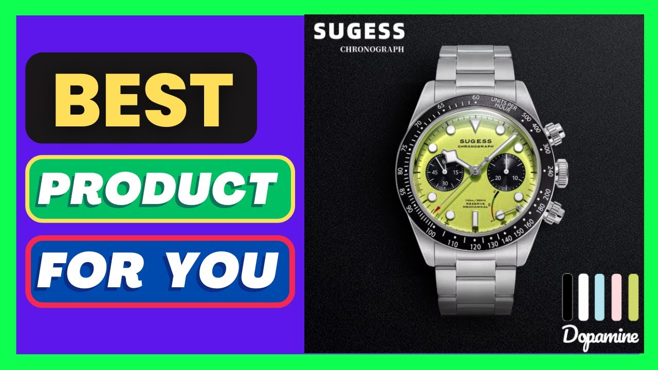 Sugess Pilot Watch Men Chronograph ST1907 Movement