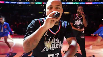 Bow Wow Lights up the stage for Clippers Halftime performance.