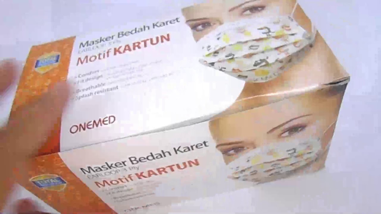  Masker  Motif  Kartun Box Isi 50 YouTube