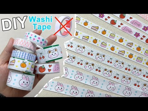 Cách làm Washi Tape không cần băng keo 2 mặt | DIY washi tape No double-sided tape | Liam Channel