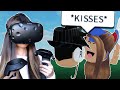 Roblox Vr Hands.. Kissing People (FACECAM)
