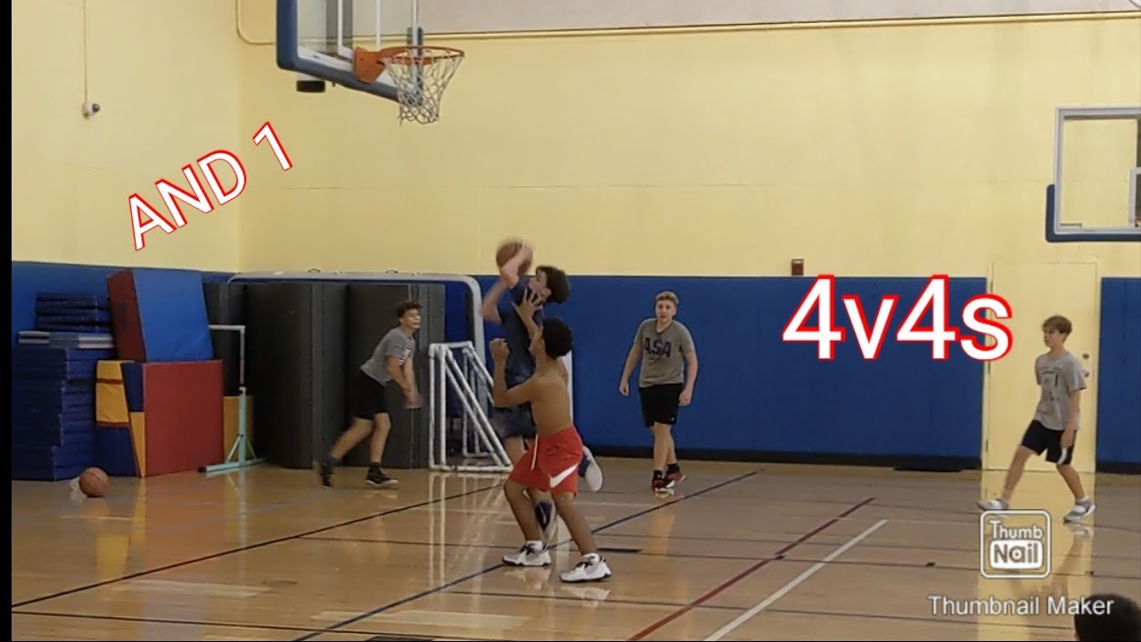 4v4 basketball scrimmages at the gym YouTube