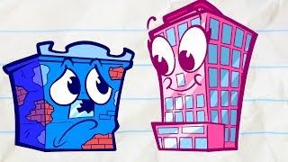 Pencilmate TRASHS Buildings! | Animated Cartoons Characters | Animated Short Films