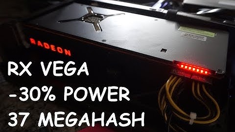 RX VEGA 64 Hashrate Ethereum Mining 37 Megahash -30% POWER  Node 202 Mini ITX