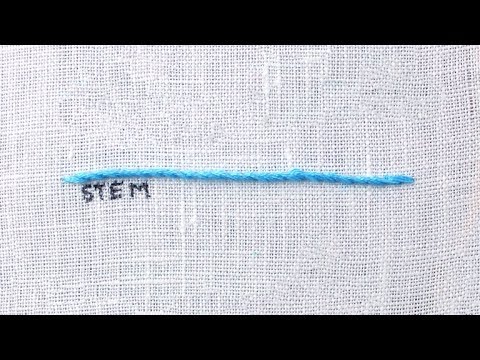 Video: How To Embroider With A Stem Stitch