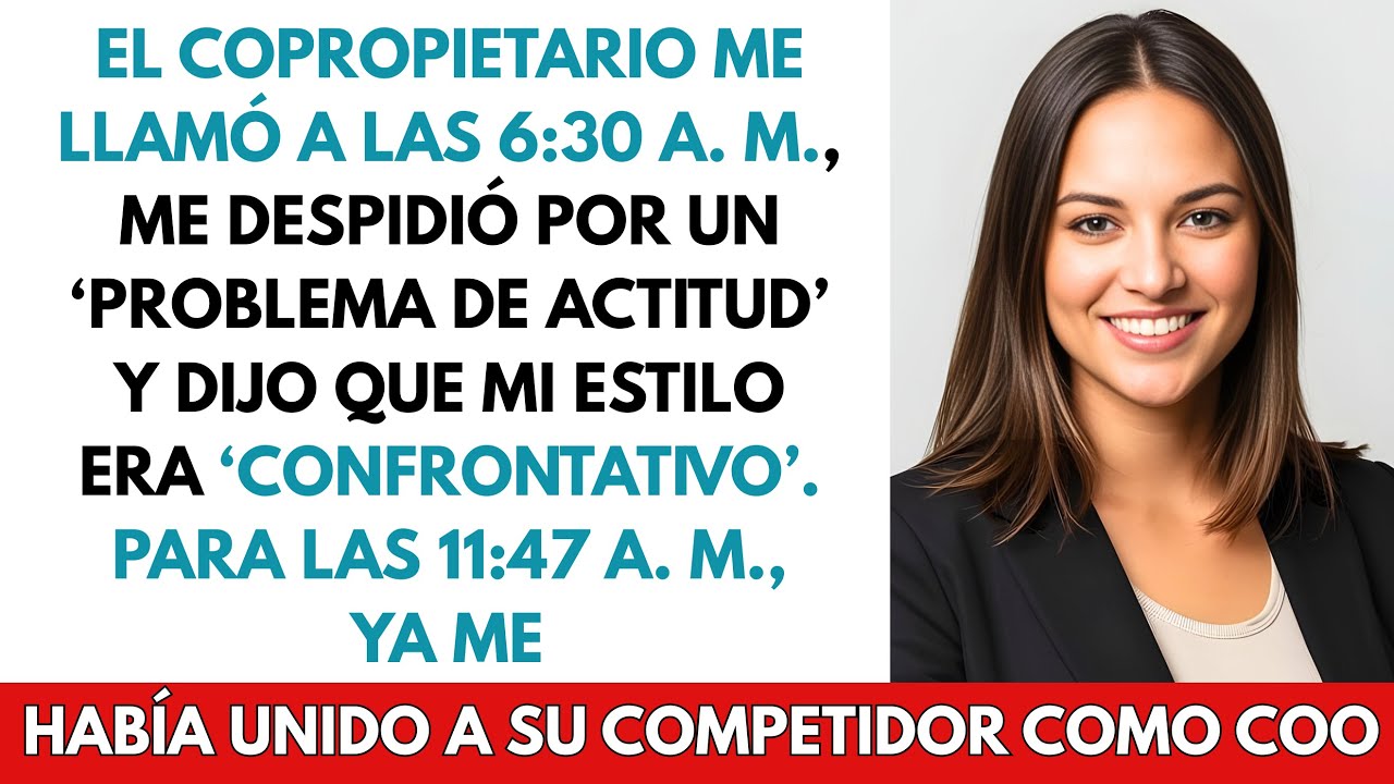Despedido a las 6:30 a. m. por ‘PROBLEMA DE ACTITUD’… a las 11:47 a. m. ya era COO de su COMPETIDOR.