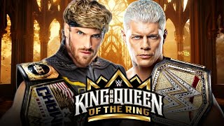 Cody Rhodes vs. Logan Paul WWE King & Queen of the Ring - Full Match | Champion vs. Champion Match