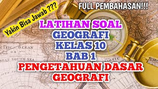 Latihan Soal Geografi Kelas 10 Bab 1 Pengetahuan Dasar Geografi #geografi #kelas10