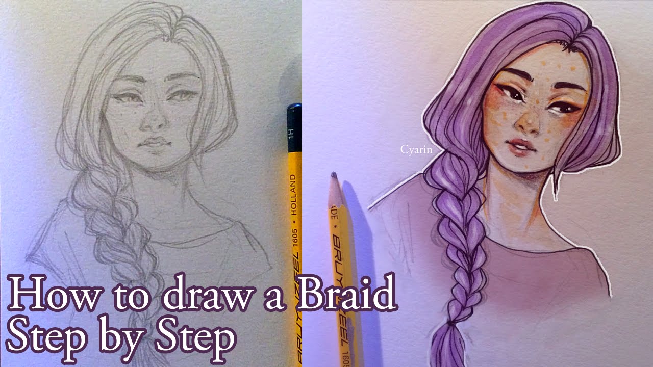 Step By Step How To Draw A Braid