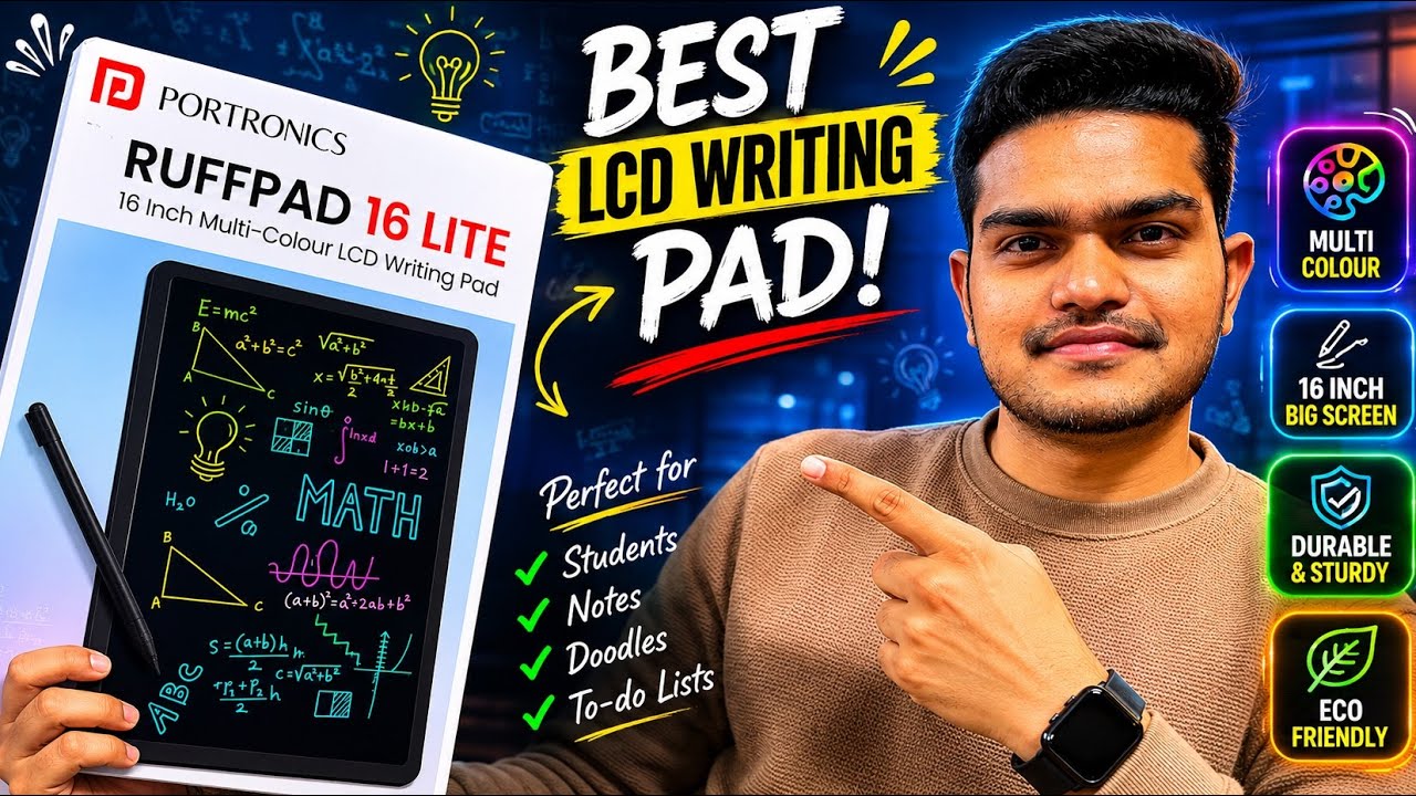 Portronics Slate Portronics Ruffpad 16 Lite | Best LCD Writing pad Under 500 | Magic ...