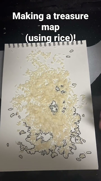Göra en skattkarta av ris! #konst #riskonst #gillar #shorts #konstutmaning #artsyfruits #skatt