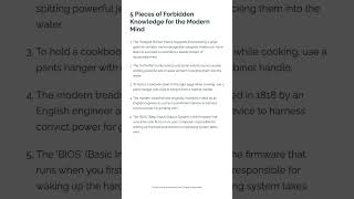 5 Pieces of Forbidden Knowledge for the Modern Mind  The 'Subgoal Purs...