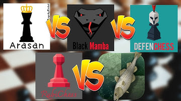 Chess engines (Android) Tournament | Arasan, BlackMamba, DefenChess, RubiChess & Stockfish 13 | TSC1