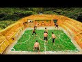 Build soccer field in the deep forest to recreate the world famous world cup matches