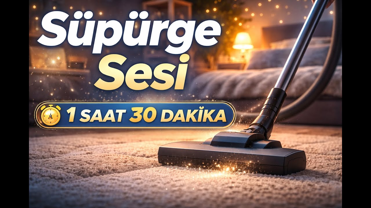 Süpürge Sesi ile 10 Dakikada Uyku 😴 | Kesintisiz Beyaz Gürültü Vacuum Cleaner