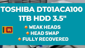 Toshiba DT01ACA100 | 1TB | Weak heads | Head swap | Data Recovery