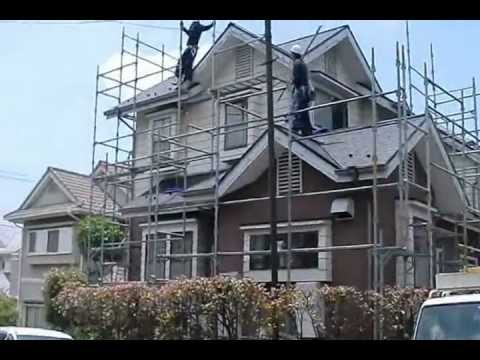 住宅街で戸建て塗装の足場を組む職人たち Youtube 住宅街で戸建て塗装の足場を組む職人たち Youtube