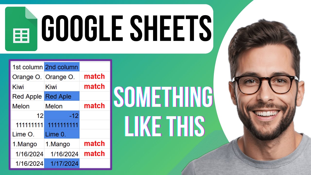 How To Compare Two Columns In Google Sheets - YouTube