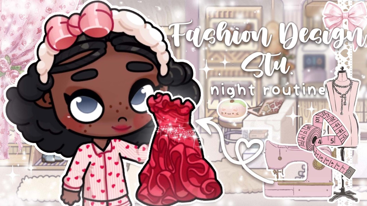 My Night Routine as a Fashion Design Student 👗 → 🛀 🍷| Avatar World
