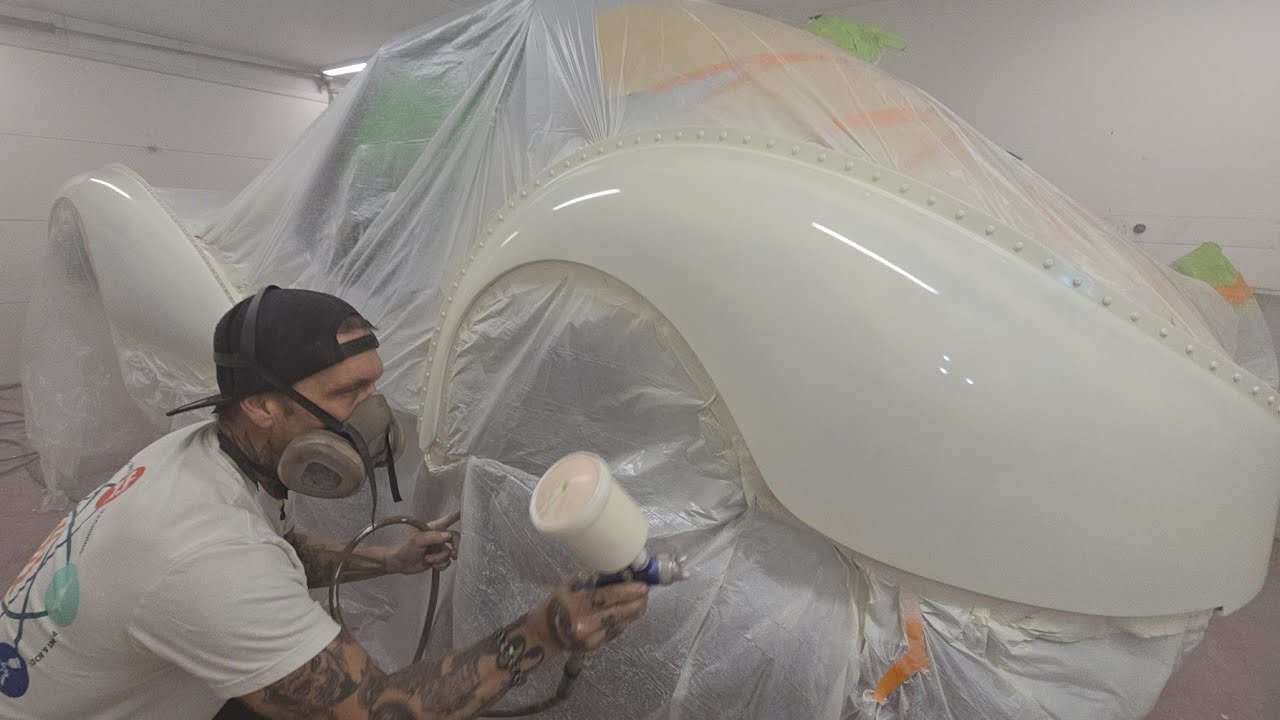 After 9 years… we’re FINALLY painting the $40M Bugatti recreation 🥳