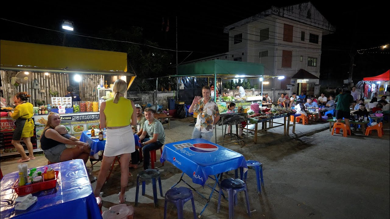 Night walk，Vang Vieng Nightlife, Laos YouTube