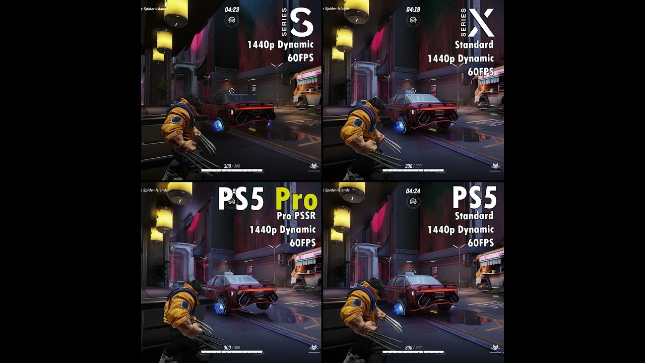Marvel Rivals Xbox Series S Vs X PS5 Pro Graphics Comparison