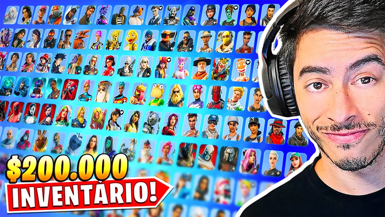 TODAS AS MINHAS SKINS DO FORTNITE! (2000+)