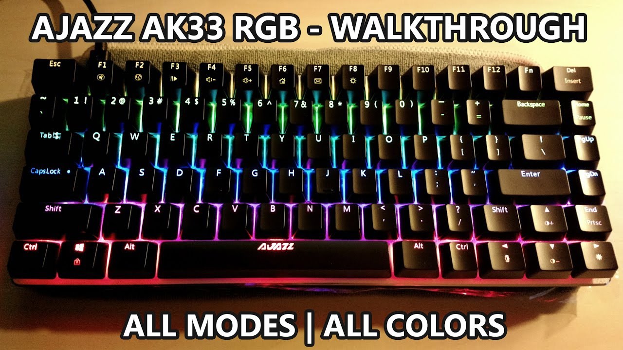 AJAZZ AK33 RGB  The Complete Mode Walkthrough - All Modes, All Colors 