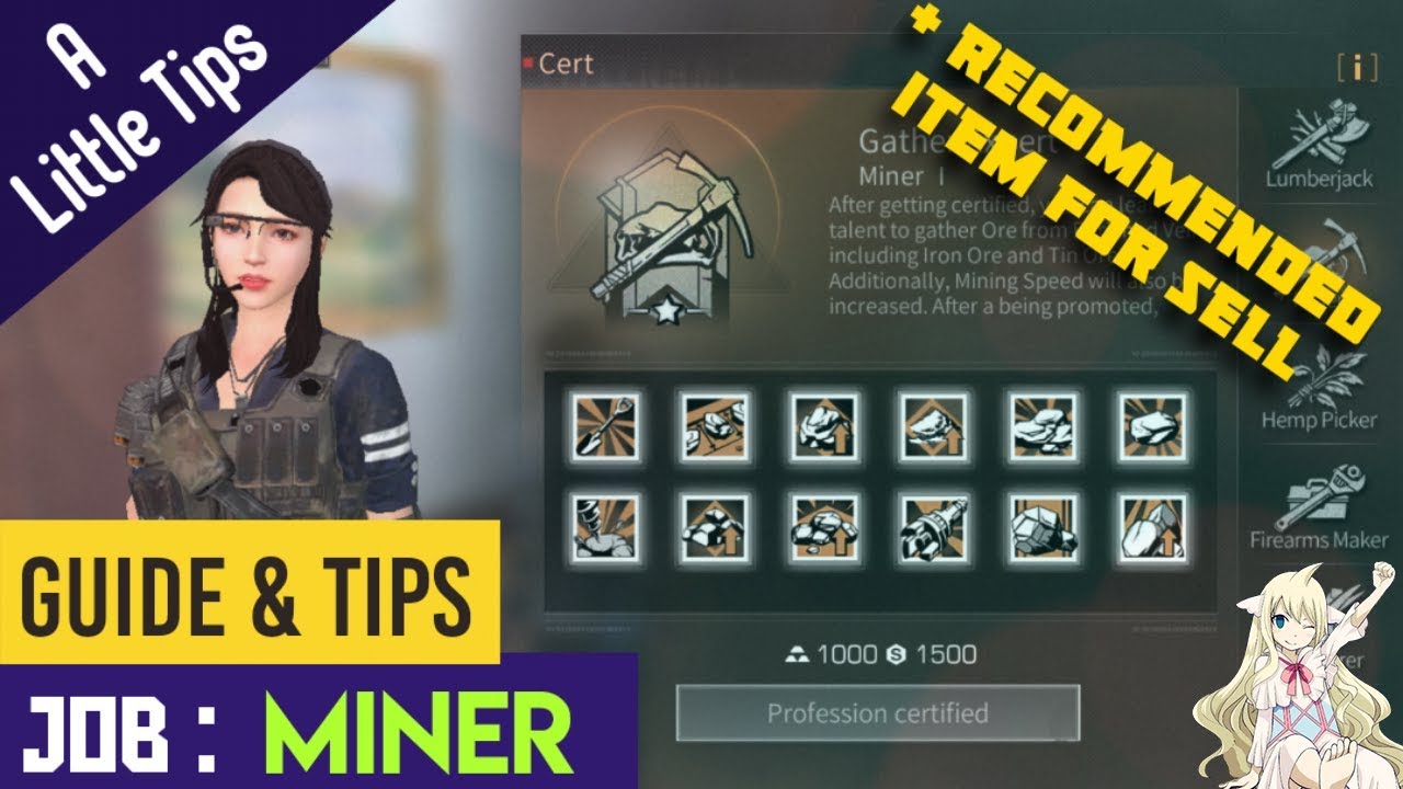Guide & Tips for Miner + Recommended Item For Sell | LIFEAFTER