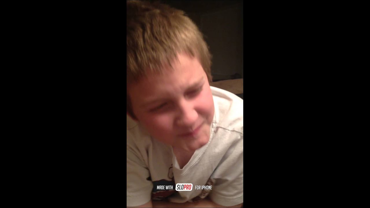 Ashton trying a lemon slice!