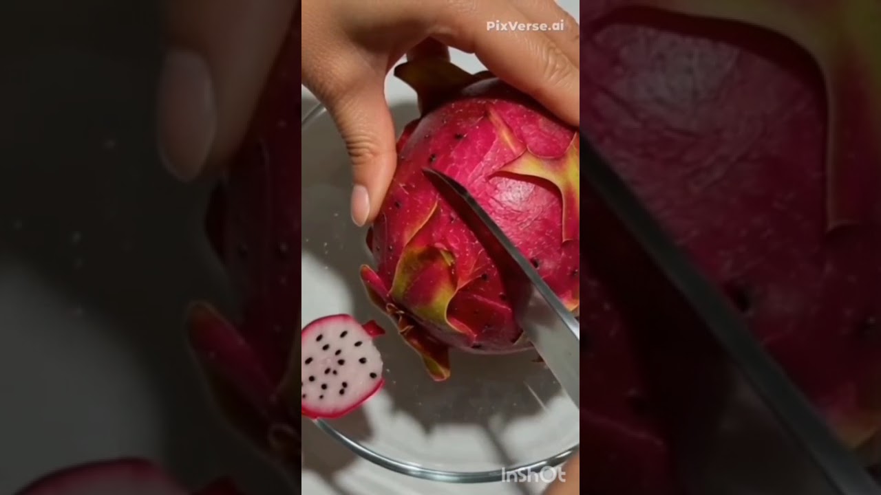 ✨ Satisfying ASMR Dragon Fruit Cutting | Relaxing 8 Seconds 🍉 