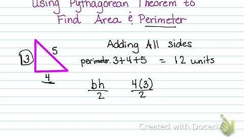 Using Pythagorean Theorem to find Area and Perimeter