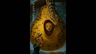Brave Woman Rescues Lion Cub from Giant Python in the Rain#animalrescue #viralvideo #emotionalstory