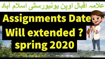 Assignments date will extended or not | AIOU INFO