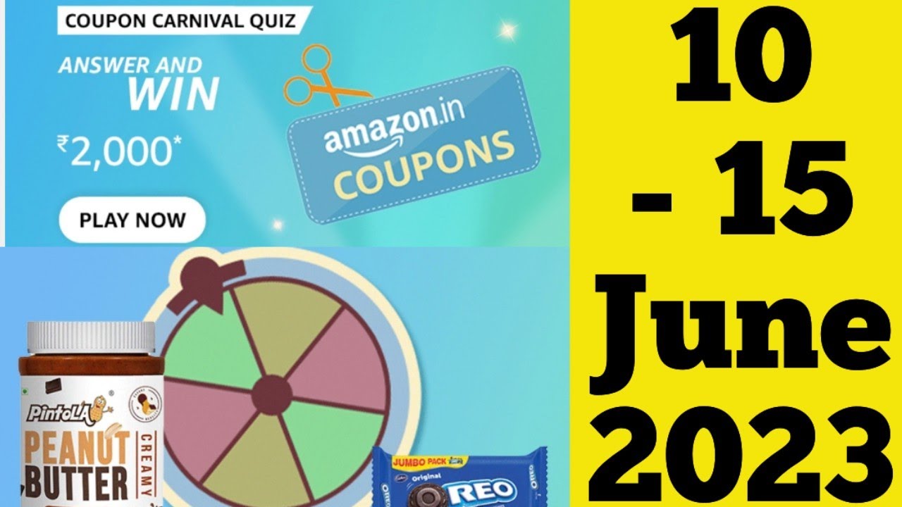 Amazon Coupon Carnival Quiz Answers Today I Amazon Quiz Today YouTube