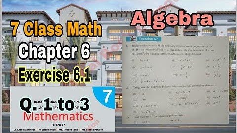 Class 6 Math Chapter 6 Exercise 6.1 | Q 1 to 3|algebra|SNC|NBF|Math class 6 chapter 6| ilmi darasgah