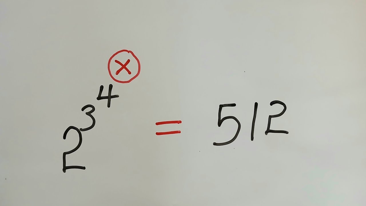 90's MATH || Test your Preparedness in 2^3^4^x = 512 ||