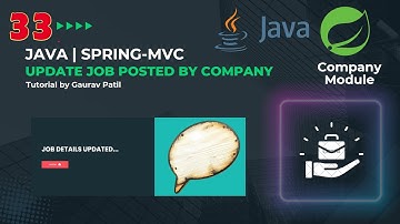 #33: Spring MVC project update job posted by company Java tutorial