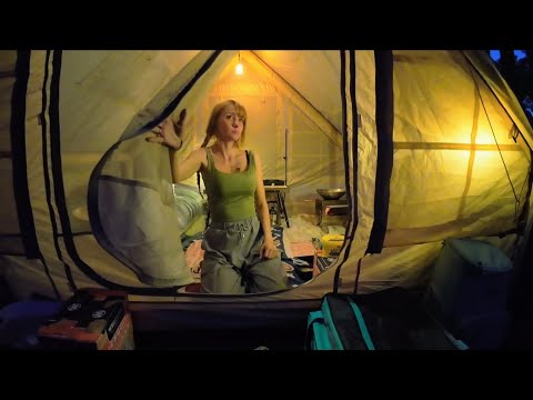 SOLO Hot Tent Camping In Bigfoot Spotted Territory | Viking Vibes | ASMR