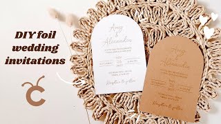 DIY WEDDING INVITATIONS WITH CRICUT | Foil Transfer Kit Wedding Invites - Boho Wedding Invitations ☀ screenshot 3