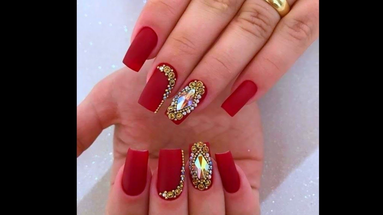 Fingernail Ideas, Red Nails Design For Wedding, Nail Art Designs, Bridal  Nails Designs, Nail Art Ide… | Bridal nails designs, Red nail art designs, Red  nail designs