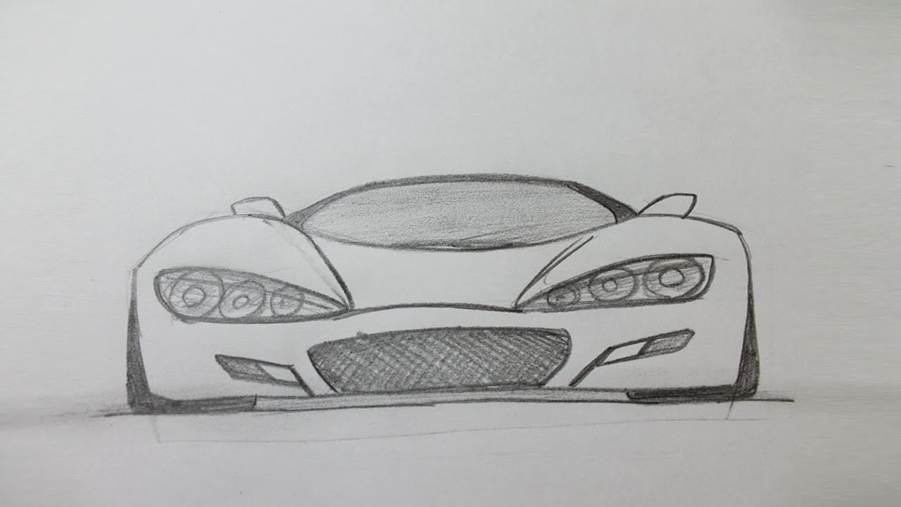 How to draw a sports car easy - YouTube