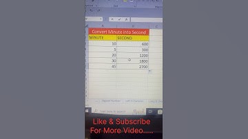 Convert Minute into Second….. #shorts #youtubeshorts #exceltricks