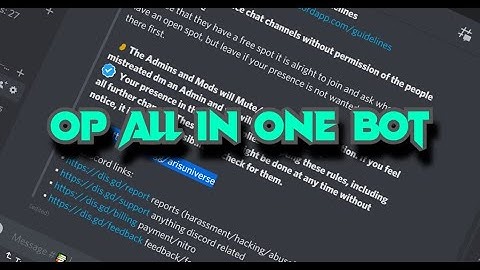 How to make a op all in one bot