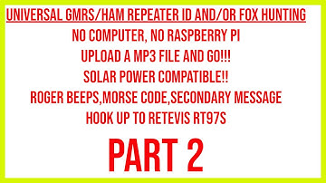🔺 PT2 universele GMRS/HAM repeater-ID of vossenjacht Geen computer, geen Raspberry Pi. Upload een...