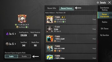 How To Hide Yourself From Other Players Recent Visitors In PUBG Mobile