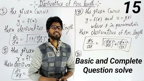 Chapter 11 Tangent and Normal| Exercise 11.4 Basic Derivative of Arc length |Complete Question Solve