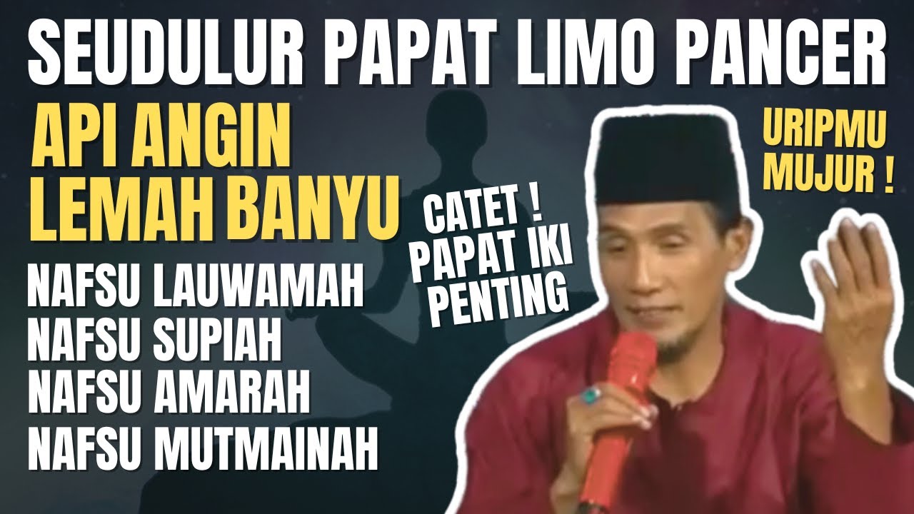 SEDULUR PAPAT KALIMO PANCER API ANGIN LEMAH BANYU GUS MUKHLASON ROSYID