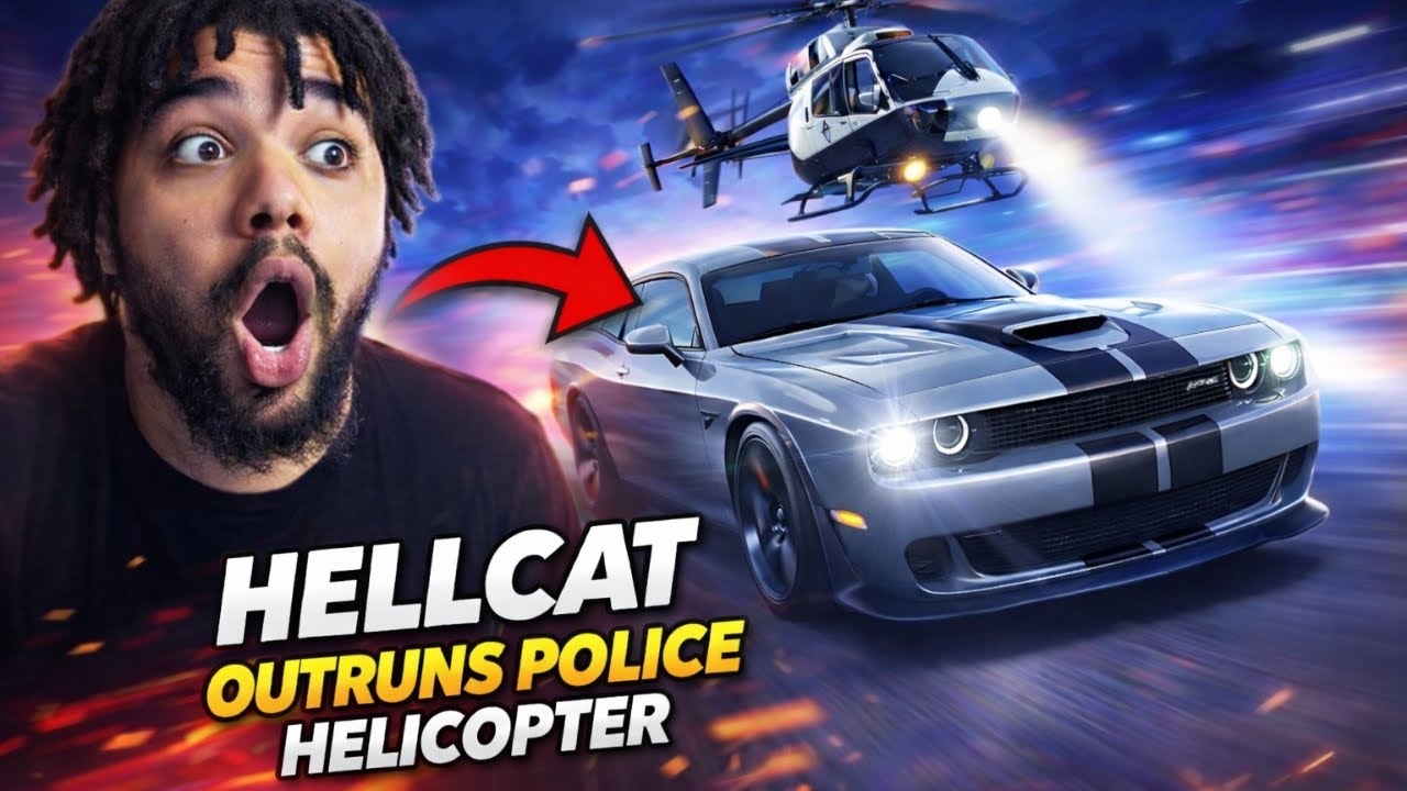 Challenger Hellcat Outruns Police Helicopter 🚁 - YouTube