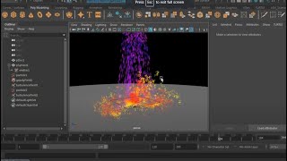 Maya Dynamics Particle Effect | Particle Collision Event Editor | Maya | Autodesk | Kailash Kanojia